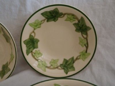 Franciscan Pottery California USA Ivy Pattern 6 Coupe Cereal Bowls 