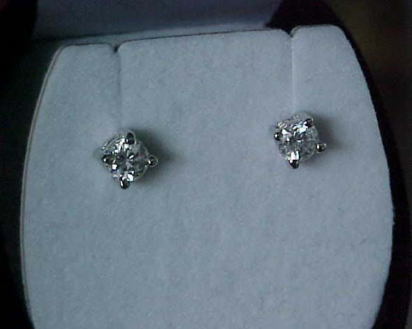 50ctw BRILLIANT cut CZ BABY Stud 925 EARRINGS  