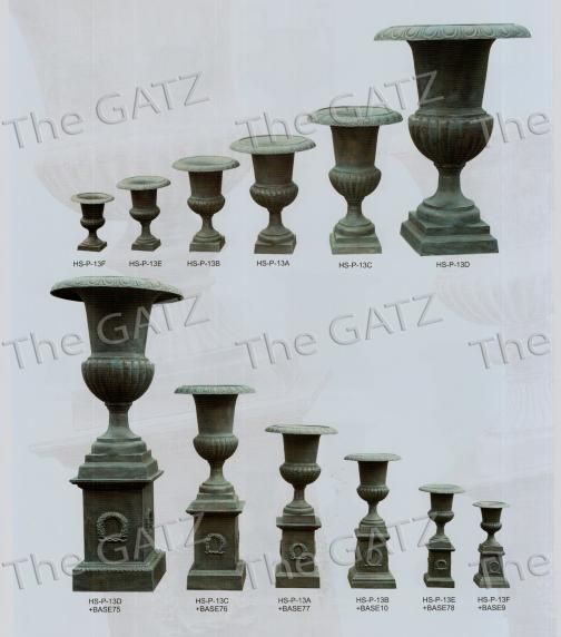 Container of Cast Iron Urns Wholesale  