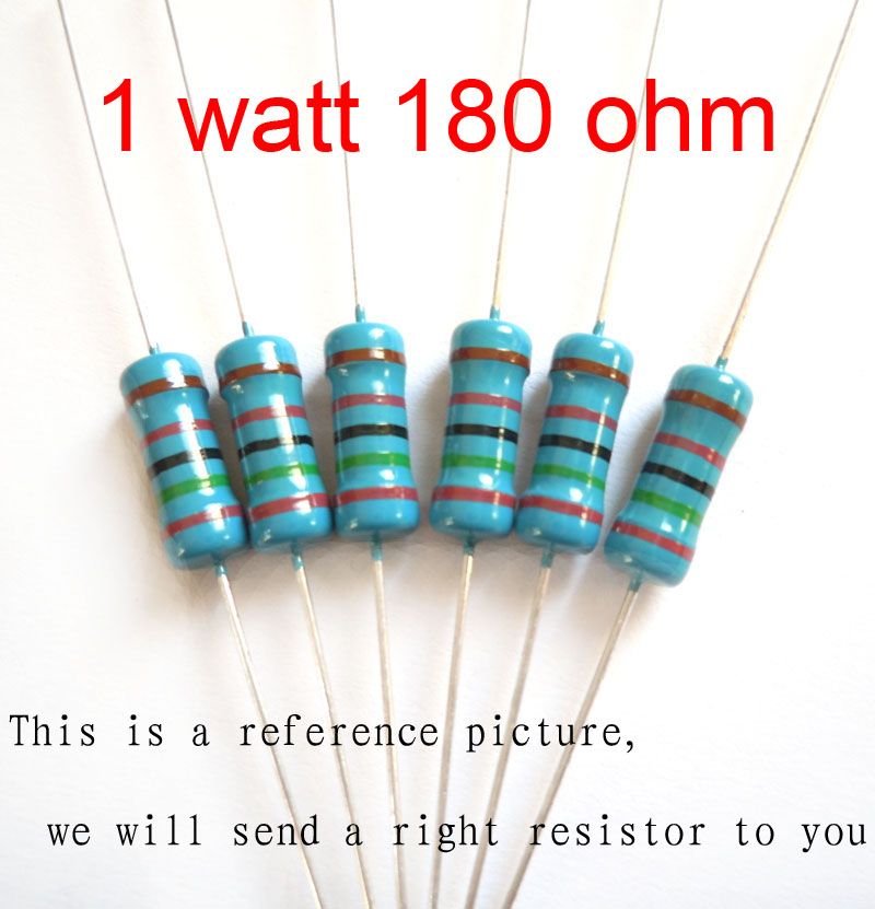 Watt 180 ohm 180R Metal Film Resistor R 1W (10)  