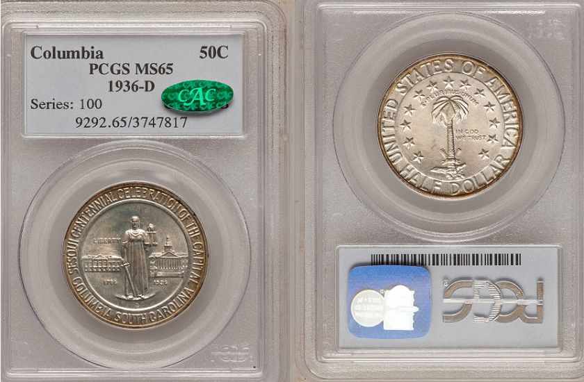 Jetproofs™ proudly offers this 1936 D Columbia Half PCGS MS65 CAC 