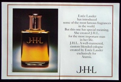 1983 J.H.L. Estee Lauder Aramis Magazine Print Ad  