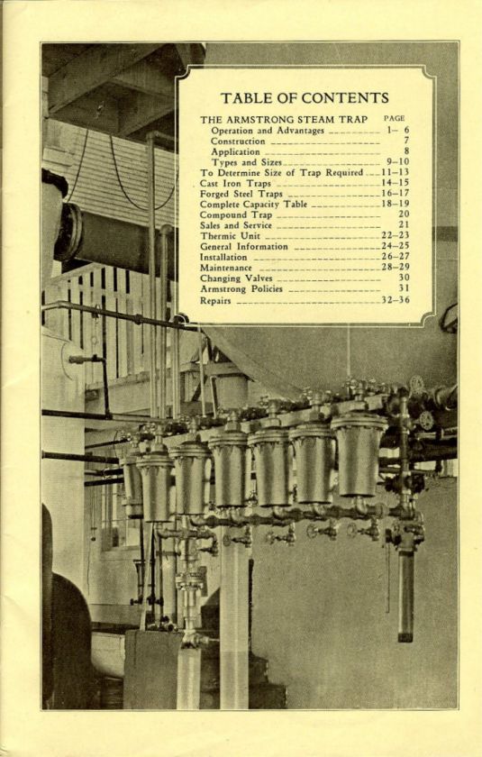 Armstrong Machine Works Steam Trap Catalog Asbestos  