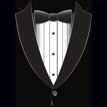 Tuxedo T Shirt Black Bow Tie Tux Tee Prom Wedding Bachlor Party Dance 