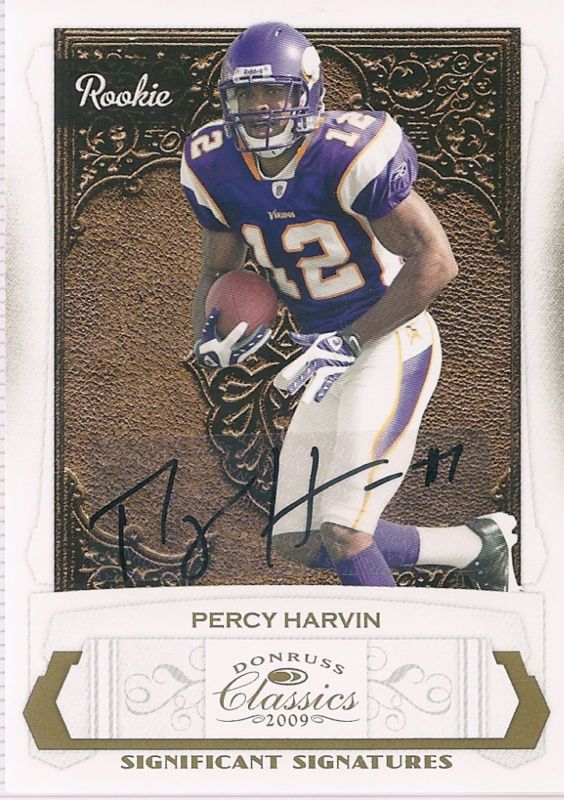 2009 Donruss Classics PERCY HARVIN Auto RC Vikings /250  