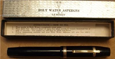 Rare Leboeuf Pen Co Holy Water Sprinkler Orig Box/Instr  