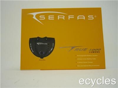 Serfas TSL 1000 True Light Lumen   Headlight   NEW  