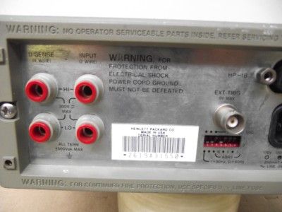 HP 3478A MULTIMETER 5.5 DIGIT DISPLAY HP IB 3mV 300V  