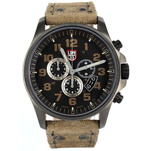 Luminox 1893 Atacama Chronograph Black Dial, Safari Leather Strap Men 