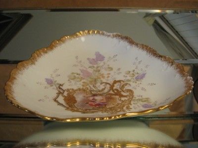   LIMOGES FRANCE *RARE* CAMEO TRIANGULAR BOWL PLATTER EUC  