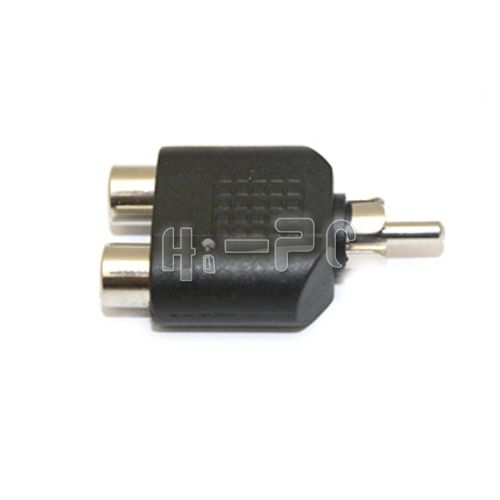 New RCA AV Audio Splitter Adapter 1 Male to 2 Female  