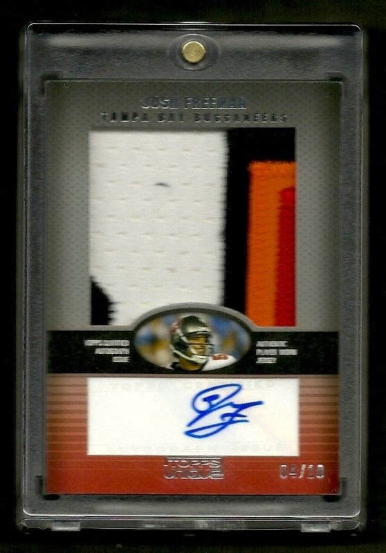 Josh Freeman 2009 Topps Unique Auto 4 Clr Patch RC #/10 Never Seen 