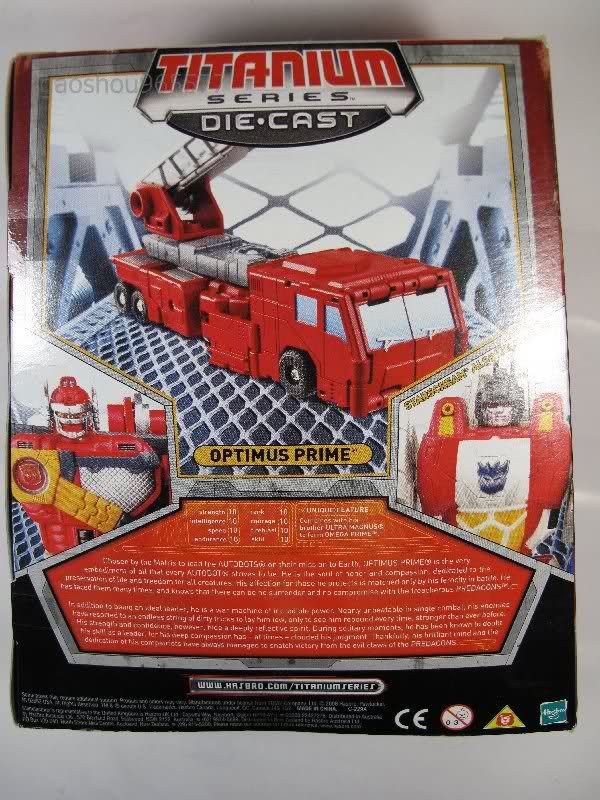 Transformers Titanium Die cast OPTIMUS PRIME MISB  