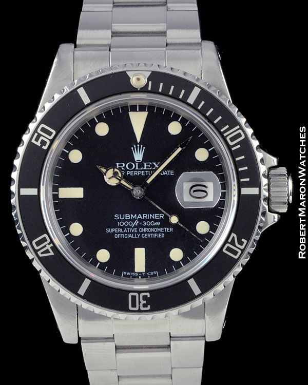 ROLEX TRANSITIONAL SUBMARINER 16800 STEEL 1981  