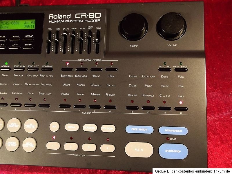   CR 80 Drum Machine Groovebox Human Rhythm Player TR808 Sounds  