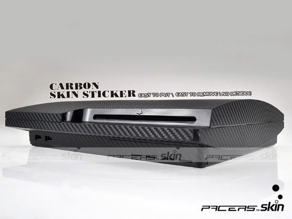 Carbon Fibre Decal Skin Sticker Cover For Sony PS3 Slim  