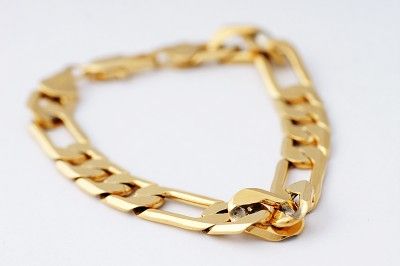 20g 18K Solid Yellow Gold Filled Mens Bracelet Chain B10