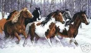 snow horsecounted cross stitch kits  