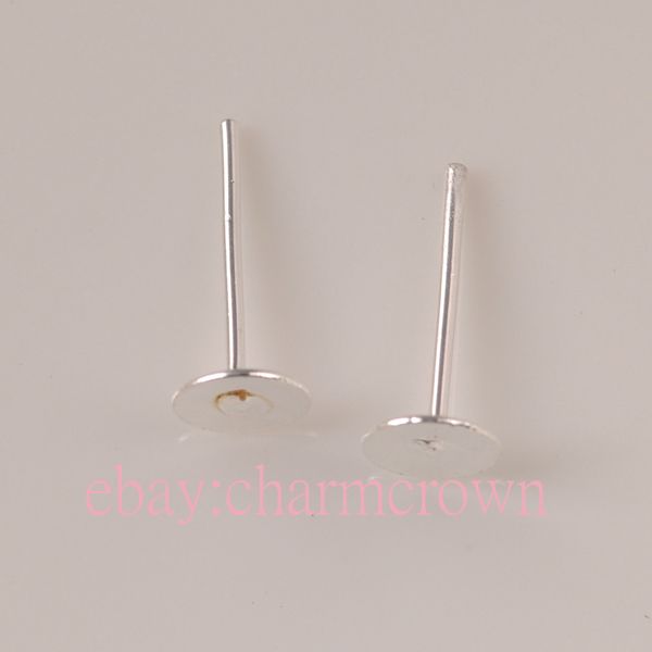 1000pcs Silvr Plated Earring Studs CE6909 Free Ship  