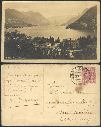 ITALY Italia 11 old postcards of COMO,some ~1903  