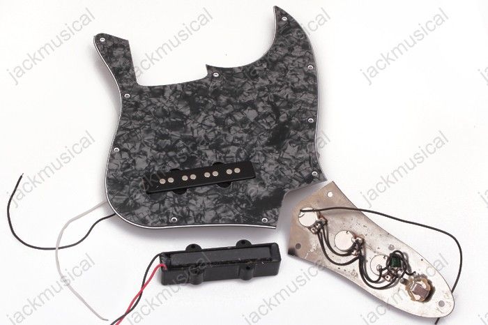 Loaded jazz bass Black Pearloid Pickguard Pickup Control KIT M389