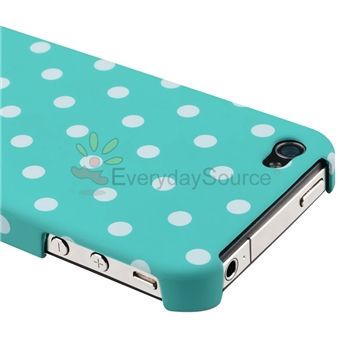 Blue/White Polka Dot Cover Case+Privacy Filter Protector For Apple 