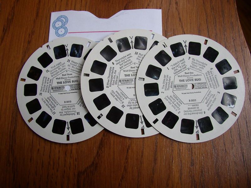 1968 DISNEYS THE LOVE BUG 3 REEL VIEW MASTER SET  