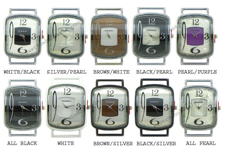 Pick 5 Double Dial Solid Bar Ribbon Watch Faces RW13016  