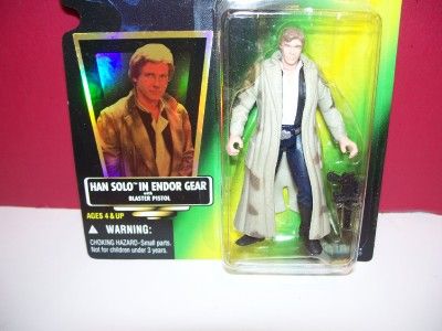 1997 STAR WARS POTF HAN SOLO IN ENDOR GEAR FIGURE MOC  