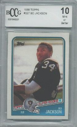 1988 Topps Bo Jackson Rookie Graded BCCG 10 BGS  