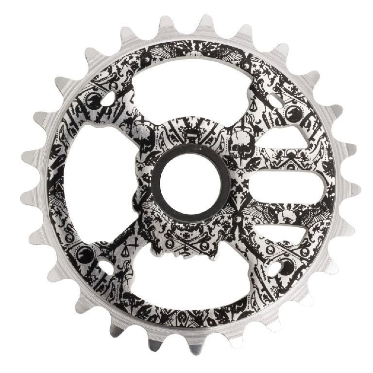   CONSPIRACY CRANK N BONES 25T BMX BICYCLE SPROCKET POLISHED SILVER