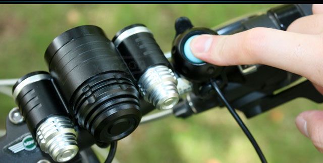 3x CREE 2400 Lumens XM L T6 LED +2x XPE R2 LED Bike Bicycle Light Lamp 