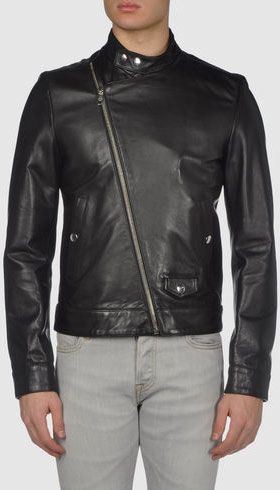 Classsic Black Leather Motorcycle Biker Jacket Coat new