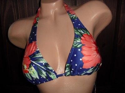 BILLABONG SMALL NAVY BLUE POLKA DOT BIKINI SWIMSUIT  