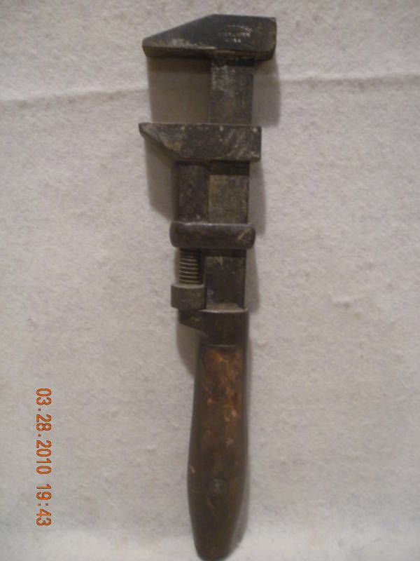 Wooden Handled Monkey Wrench L Coes Patd July 6 1880  