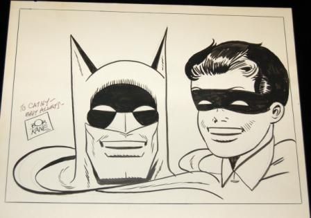 BATMAN BOB KANE MAGNIFICENT ORIGINAL ARTWORK SIGNED  