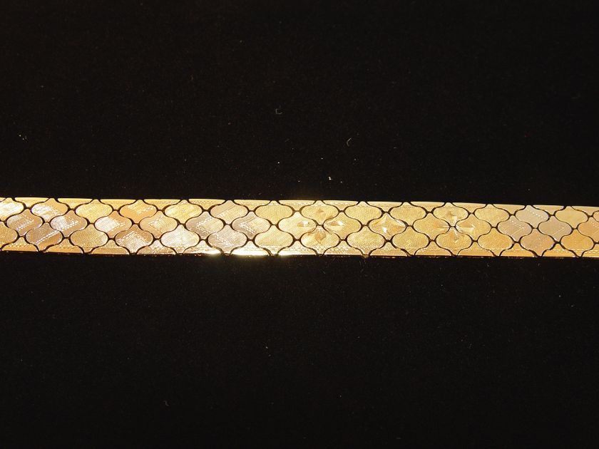 14K Tri Color Gold Flex Link 7.25 Bracelet 23.15 Grams  