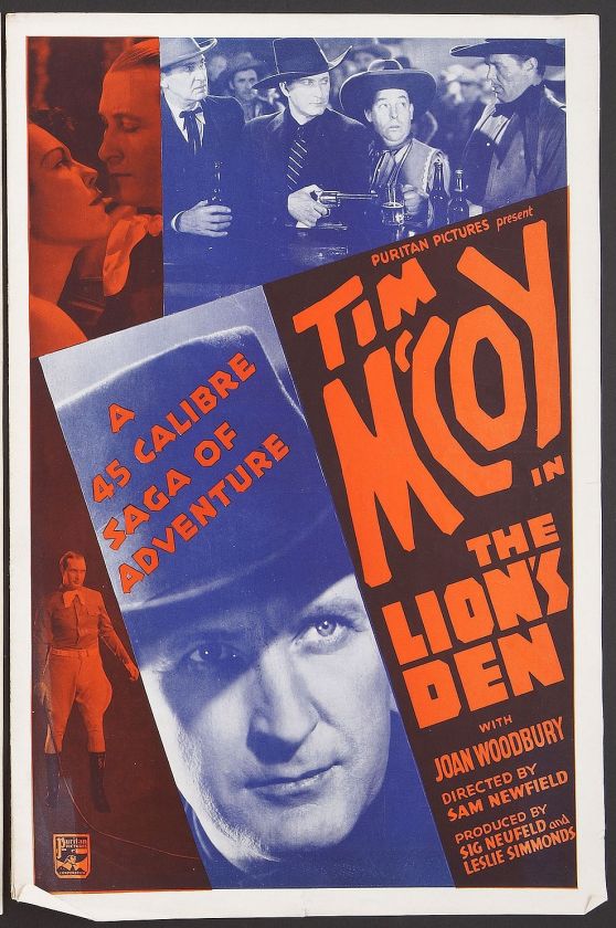 Tim McCoy THE LIONS DEN 1936 Pressbook Western Poster  