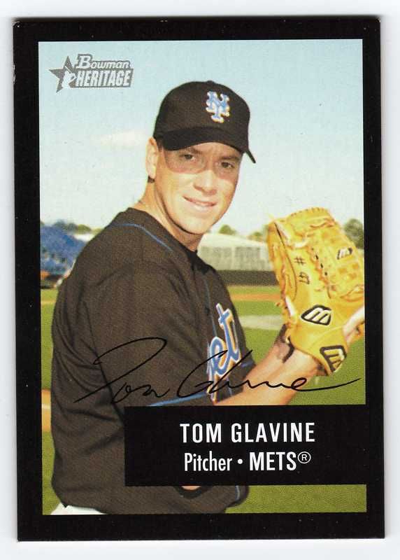 2003 BOWMANS/HERITAGE TOM GLAVINE # 136 SIGNATURE  