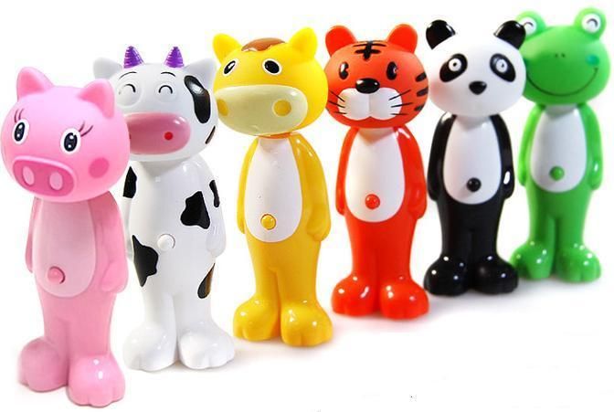 Animal Travel Kit Kid Toothbrush Childrens bath toy Cap  