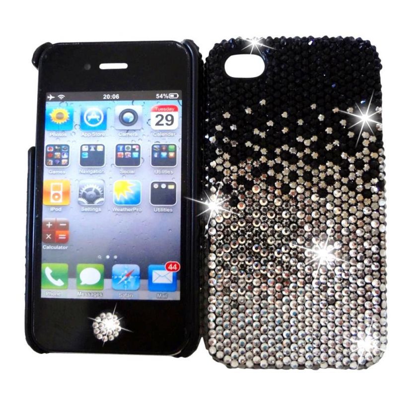   iPhone 4 4S Case Czech crystal Swarovski Elements style &Home button