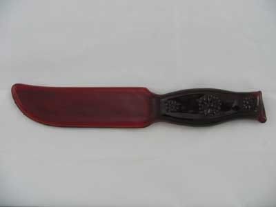 RUBY RED GLASS BUTTER KNIFE  