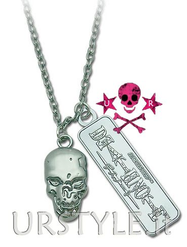 COLLANA DEATH NOTE LOGO CIONDOLO TESCHIO SKULL NECKLACE  