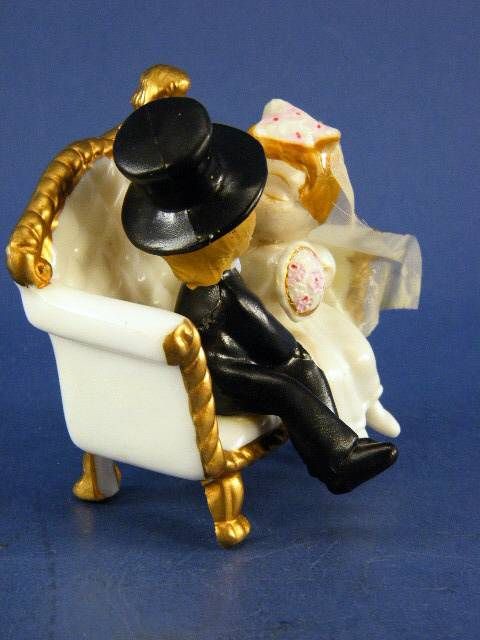 1970 Wilton Wedding Cake Topper Boy Girl Kissing  