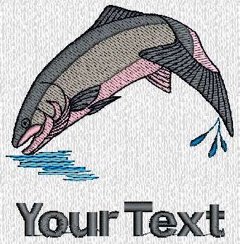 Custom Embroidered Fishing Steelhead Sweat shirt  