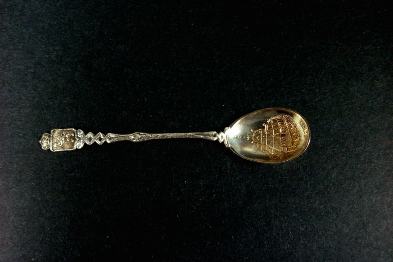 Antique Norway Stavekirk Chapel 830 Fine Silver Demitasse Spoon  