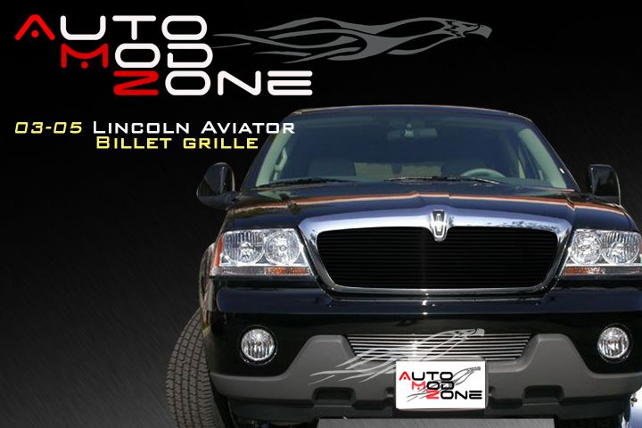 03 04 05 06 Lincoln Aviator Bumper Billet Grill Grille  