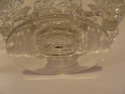 FOSTORIA American Double Candlestick Holder Sparkly  