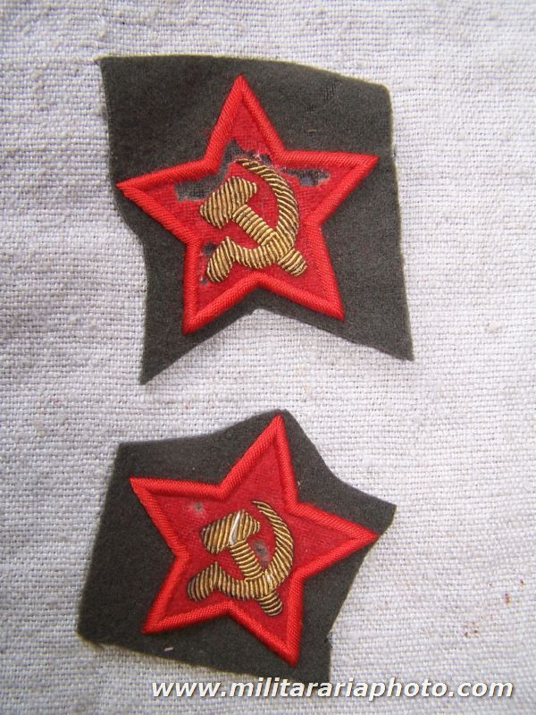 WW2 Red Army / Soviet Russian Politruk sleeve stars set  