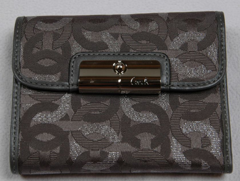 NWT COACH Kristin Chainlink Medium Wallet #46426 Gunmetal  